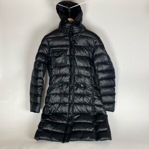 Moncler Moka Long Down Puffer Jacket Black Color Women’s Size 3